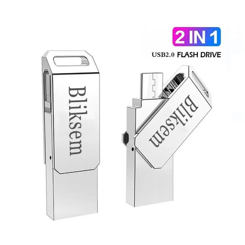 Bliksem OTG 펜 드라이브, PC용 모바일 미니 펜 드라이브, 32GB USB 플래시 드라이브, 64GB 고속 USB2.0